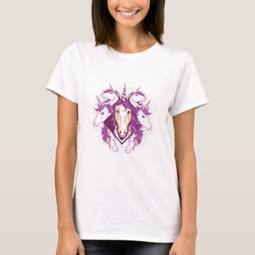 Unicorn mandala T_Shirt