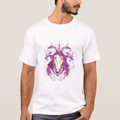 Unicorn mandala T_Shirt