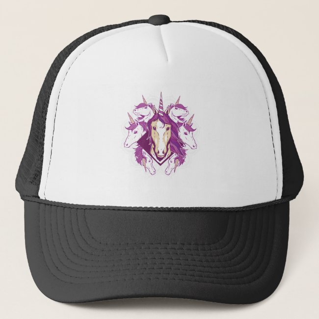 Unicorn mandala trucker hat