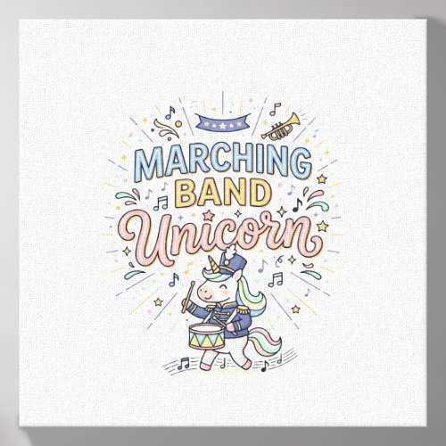 Unicorn Marching Band Unicorn Print Ready Marketpl Canvas Photo Tile