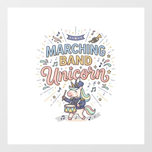 Unicorn Marching Band Unicorn Print Ready Marketpl Floor Decals