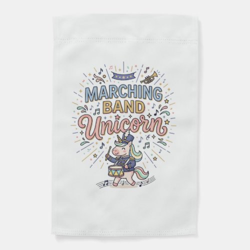 Unicorn Marching Band Unicorn Print Ready Marketpl Garden Flag