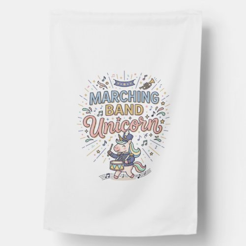Unicorn Marching Band Unicorn Print Ready Marketpl House Flag