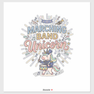 Unicorn Marching Band Unicorn Print Ready Marketpl Sticker