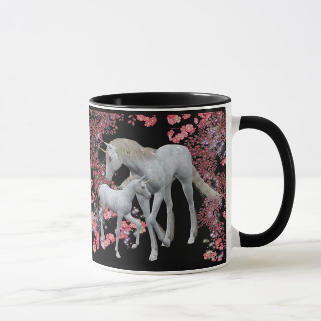 Unicorn Mare And Foal Fantasy Mug (Right)