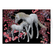 Unicorn Mare Baby Fantasy Horse Photo Card (Front Horizontal)