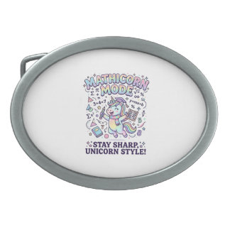 Unicorn Mathicorn Mode Charming White Background D Belt Buckle