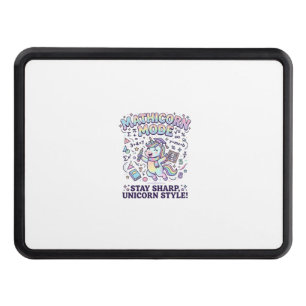 Unicorn Mathicorn Mode Charming White Background D Hitch Cover