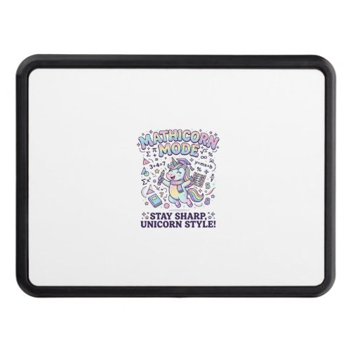 Unicorn Mathicorn Mode Charming White Background D Hitch Cover