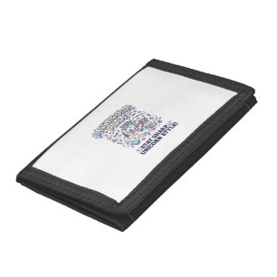 Unicorn Mathicorn Mode Charming White Background D Tri-fold Wallet