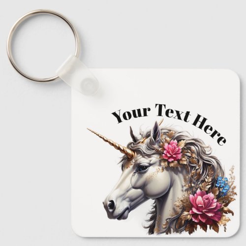 Unicorn Meadows Keychain Party Gift Customizable