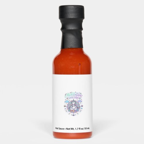 Unicorn Meditation Unicorn White Background Vector Hot Sauces