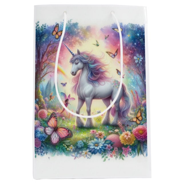 Unicorn Medium Gift Bag (Front)