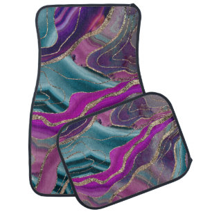 Unicorn Mermaid Agate Glitter Glam #2 Car Floor Mat