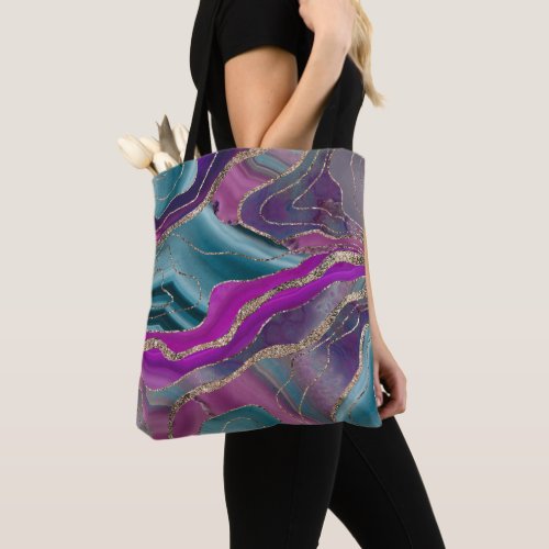 Unicorn Mermaid Agate Glitter Glam 2  Tote Bag