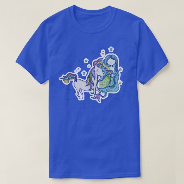 Unicorn Mermaid Fairy tail  T-Shirt (Design Front)