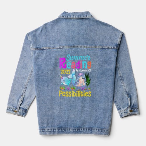 Unicorn Mermaid Oceans Of Possibilities Summer Rea Denim Jacket