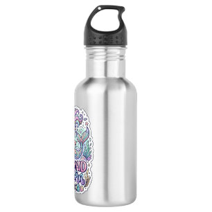 Unicorn Mermaid Unicorn Lagoon Graphic Design Zazz Stainless Steel Water Bottle