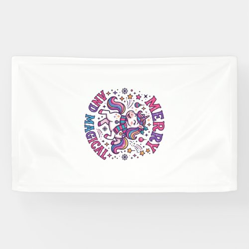 Unicorn Merry and Magical Banner