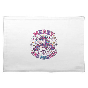 Unicorn Merry and Magical Cloth Placemat