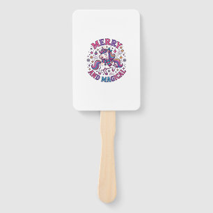 Unicorn Merry and Magical Hand Fan