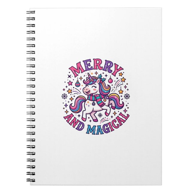 Unicorn Merry and Magical Notebook (Front)