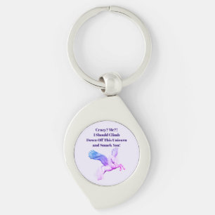 Unicorn Metal Keychain