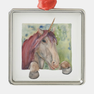 Unicorn Metal Ornament