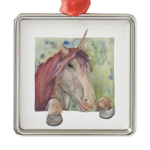 Unicorn Metal Ornament