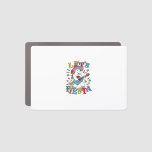 Unicorn Mexican Fiesta Guitar Fun Design Tank Top Car Magnet