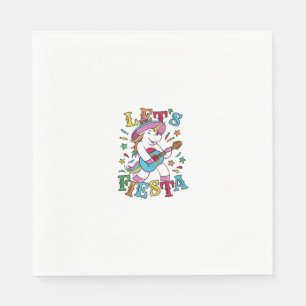 Unicorn Mexican Fiesta Guitar Fun Design Tank Top Napkins