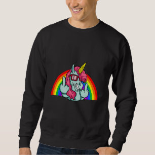 Unicorn Middle Finger I Can Take Me Sweatshirt