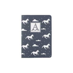 Unicorn Midnight Sky Pattern Passport Holder