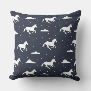 Unicorn Midnight Sky Pattern Throw Pillow