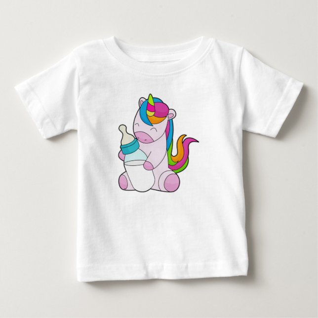 Unicorn Milk bottle Baby T-Shirt (Front)