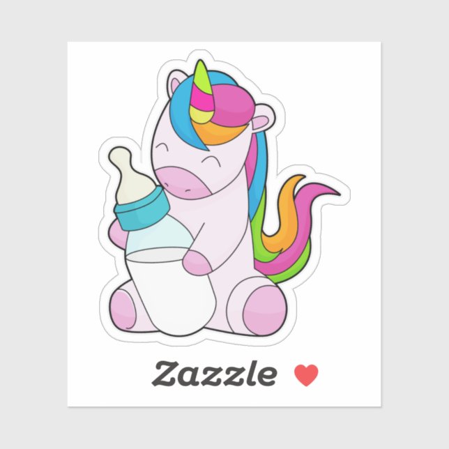 Unicorn Milk bottle Sticker (Sheet)