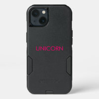 "Unicorn" minimalist hot pink fuchsia black