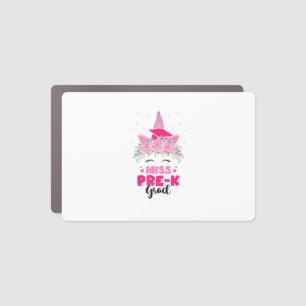 Unicorn Miss Pre-k Grad Preschool Graduation Girls Car Magnet