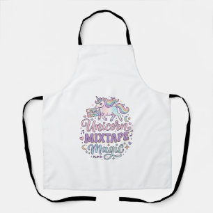 Unicorn Mixtape Magic Adorable Sticker and Shirt D Apron