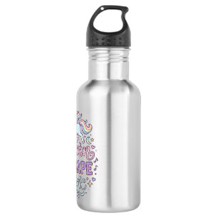 Unicorn Mixtape Magic Adorable Sticker and Shirt D Stainless Steel Water Bottle