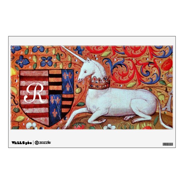 UNICORN MONOGRAM WALL DECAL (Front)