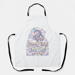 Unicorn Moon Child Unicorn Original Zazzle Design_ Apron