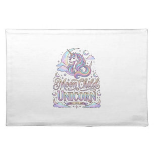 Unicorn Moon Child Unicorn Original Zazzle Design_ Cloth Placemat