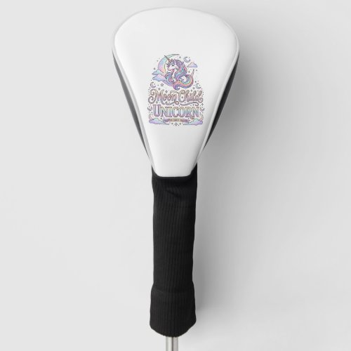 Unicorn Moon Child Unicorn Original Zazzle Design_ Golf Head Cover
