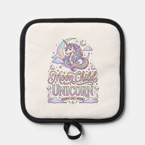 Unicorn Moon Child Unicorn Original Zazzle Design_ Pot Holder
