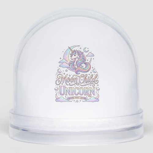 Unicorn Moon Child Unicorn Original Zazzle Design_ Snow Globe