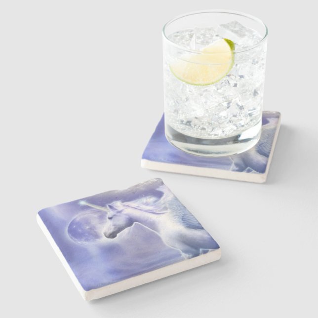 UNICORN MOON FLIGHT SHAFIRE STONE COASTER (Side)