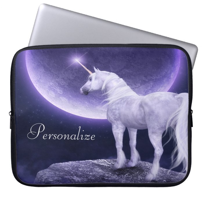 Unicorn & Moon Purple Fantasy Laptop Sleeve