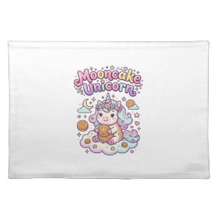 Unicorn Mooncake Unicorn Charming Apparel Graphic_ Cloth Placemat