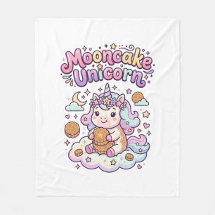 Unicorn Mooncake Unicorn Charming Apparel Graphic_ Fleece Blanket